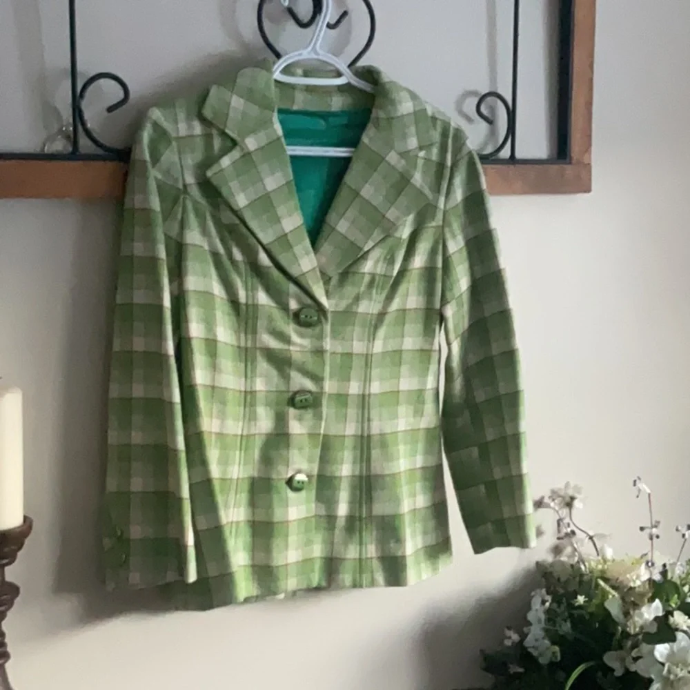 Colorful Abstract Women's suit blazer pants lined - Picture 3 of 15